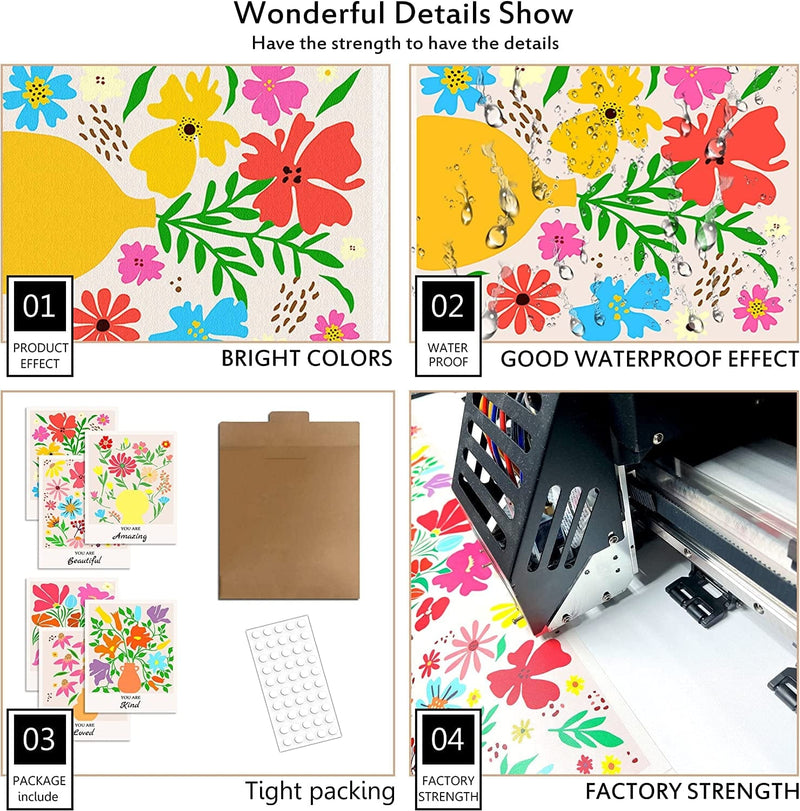 Luodroduo Flower Market Poster Prints Set of 6 Floral Art Aesthetic Florist Botanical Plant Artwork Inspirational Wall Decor Picture Abstract Minimalist Canvas Wall Art for Room (8"X10" UNFRAMED) Home & Garden > Decor > Artwork > Posters, Prints, & Visual Artwork Luodroduo   
