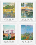 Matisse Wall Art Prints - Set of 4 Henri Aesthetic Posters for Aesthetic Room Decor, Art Exhibition Matisse Prints Pink Posters Framable Art Cute Impressionist Group of Prints (8X10) Home & Garden > Decor > Artwork > Posters, Prints, & Visual Artwork Wallbuddy Van Gogh River 11x14 