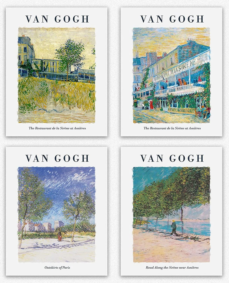 Matisse Wall Art Prints - Set of 4 Henri Aesthetic Posters for Aesthetic Room Decor, Art Exhibition Matisse Prints Pink Posters Framable Art Cute Impressionist Group of Prints (8X10) Home & Garden > Decor > Artwork > Posters, Prints, & Visual Artwork Wallbuddy Van Gogh Sirene 11x14 