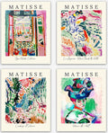 Matisse Wall Art Prints - Set of 4 Henri Aesthetic Posters for Aesthetic Room Decor, Art Exhibition Matisse Prints Pink Posters Framable Art Cute Impressionist Group of Prints (8X10) Home & Garden > Decor > Artwork > Posters, Prints, & Visual Artwork Wallbuddy Matisse Pink & Blue 11x14 