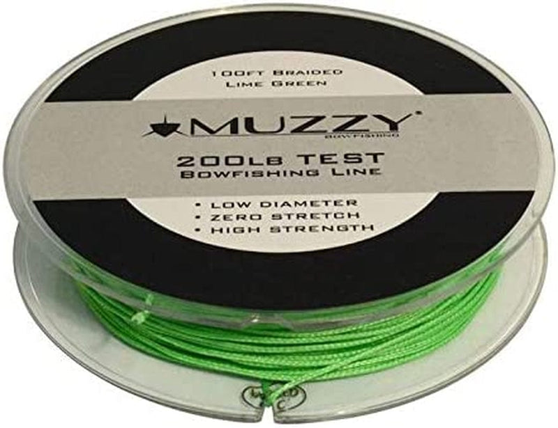 Muzzy 1078 Bow Fishing Line Lime Green 200 Braided 100' Spool Sporting Goods > Outdoor Recreation > Fishing > Fishing Lines & Leaders Feradyne Outdoors Llc   