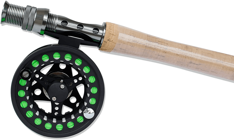 NetAngler Fly Fishing Rod and Reel Combo 4-Piece Fly Fishing Rod 5wt Aluminum Fly Reel 28 Pieces Flies Kit with Free Rod Tip,Backing,and Cloth Carry Bag