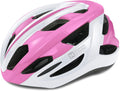 NHH Adult Bike Helmet - Cpsc-Compliant Bicycle Cycling Helmet Lightweight Breathable and Adjustable Helmet for Men and Women Commuters and Road Cycling Sporting Goods > Outdoor Recreation > Cycling > Cycling Apparel & Accessories > Bicycle Helmets NHH Glossy Pink-White  