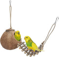 Niteangel Natural Coconut Hideaway with Ladder, Bird and Small Animal Toy (House with Ladder, Natural Surface) Animals & Pet Supplies > Pet Supplies > Bird Supplies > Bird Cages & Stands Niteangel Natural Surface House with Ladder 