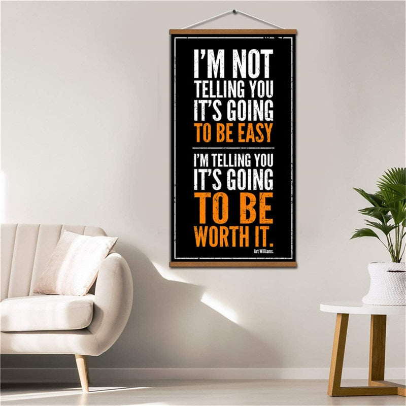 NOFICHE Arthur Williams Inspirational Print Quote Poster Motivational Positive Wall Art Office Classroom Living Room Decor (With Frame 16X30 Inch) 11 Home & Garden > Decor > Artwork > Posters, Prints, & Visual Artwork NOFICHE   