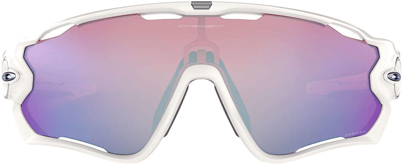 Oakley Men's OO9290 Jawbreaker Shield Sunglasses Sporting Goods > Outdoor Recreation > Cycling > Cycling Apparel & Accessories Oakley Polished White/Prizm Sapphire Snow 131 Millimeters 