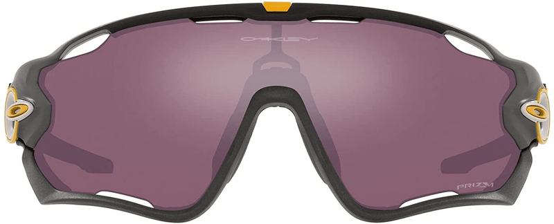 Oakley Men's OO9290 Jawbreaker Shield Sunglasses Sporting Goods > Outdoor Recreation > Cycling > Cycling Apparel & Accessories Oakley Black Grey Fade/Prizm Road Black 31 Millimeters 