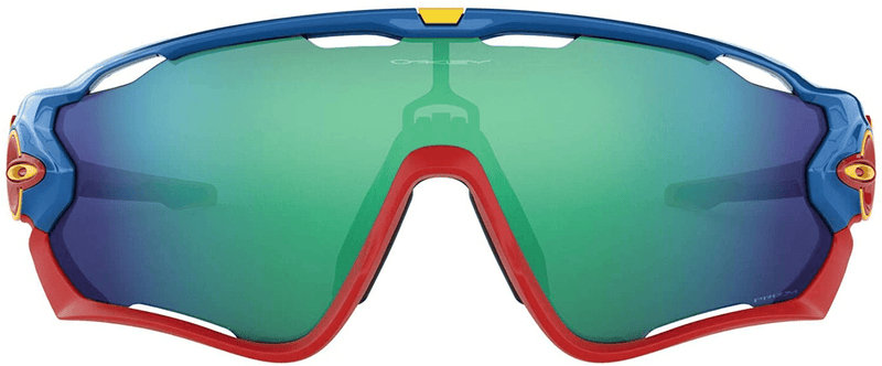 Oakley Men's OO9290 Jawbreaker Shield Sunglasses Sporting Goods > Outdoor Recreation > Cycling > Cycling Apparel & Accessories Oakley Sapphire Blue/Prizm Jade 31 Millimeters 