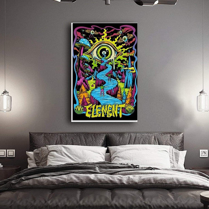 Oein LANTICO LA Vintage Posters Element Trippy Canvas Art Poster and Wall Art Picture Print Modern Family Bedroom Decor Posters 12×18Inch(30×45Cm), Unframe-Style1