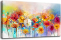 OKEXCKK Canvas Prints Wall Art Beach Sunset Paintings Ocean Nature Pictures Stretched Artwork for Living Room Bedroom and Home Office Wall Decor Posters Home & Garden > Decor > Artwork > Posters, Prints, & Visual Artwork OKEXCKK Colorful Floral 20x40 inch 