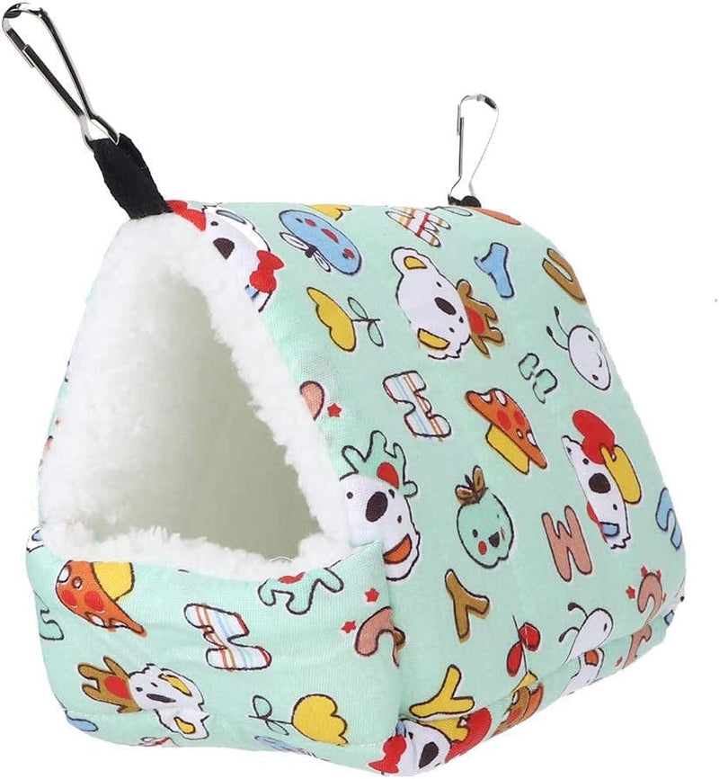 OKJHFD Winter Warm Guiea Pig Tent Bed Small Pet Hanging Hammock Bed Nests Cage Accessories Hamster Bedding Hideout Playing Sleeping,Green (M) Animals & Pet Supplies > Pet Supplies > Bird Supplies > Bird Cages & Stands OKJHFD8q3um-2 Medium  
