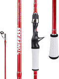 One Bass Fishing Rod, Spinning & Casting Fishing Pole with 30 Ton Carbon Fiber Sporting Goods > Outdoor Recreation > Fishing > Fishing Rods One Bass B-Red -Cast 7'0"Medium Heavy-2piece 