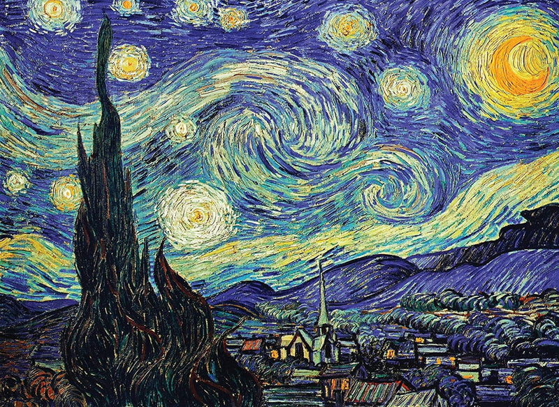 Palacelearning the Starry Night 1889 by Vincent Van Gogh - Fine Art Poster - Wall Art Print (Laminated, 18" X 24") Home & Garden > Decor > Artwork > Posters, Prints, & Visual Artwork PalaceLearning   