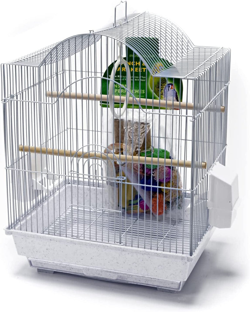 PENN-PLAX Small Bird Starter Kit with Birdcage and Accessories – Great for Parakeets, Lovebirds, Parrotlets, Finches, Canaries, and More – Arch Style Cage – White Animals & Pet Supplies > Pet Supplies > Bird Supplies > Bird Cages & Stands Penn-Plax   