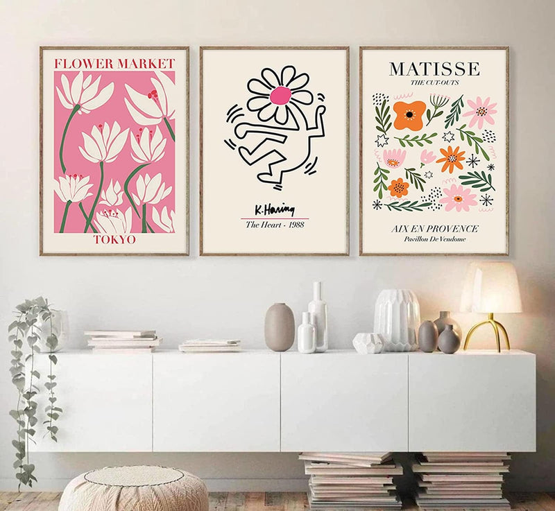 Pennclys Flower Market Poster Henri Matisse Wall Art Prints Flower Market Canvas Prints UNFRAMED Abstract Matisse Exhibition Posters for Wall Decor 16X24 Inch, Set of 3 Home & Garden > Decor > Artwork > Posters, Prints, & Visual Artwork Pennclys 16''x24'' Unframed  