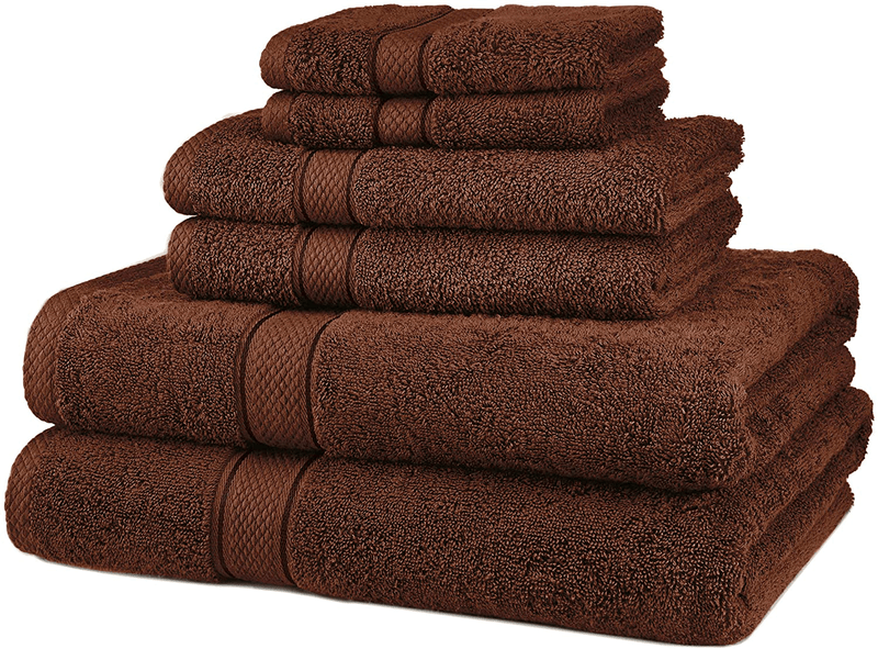 Pinzon 6 Piece Blended Egyptian Cotton Bath Towel Set - Plum