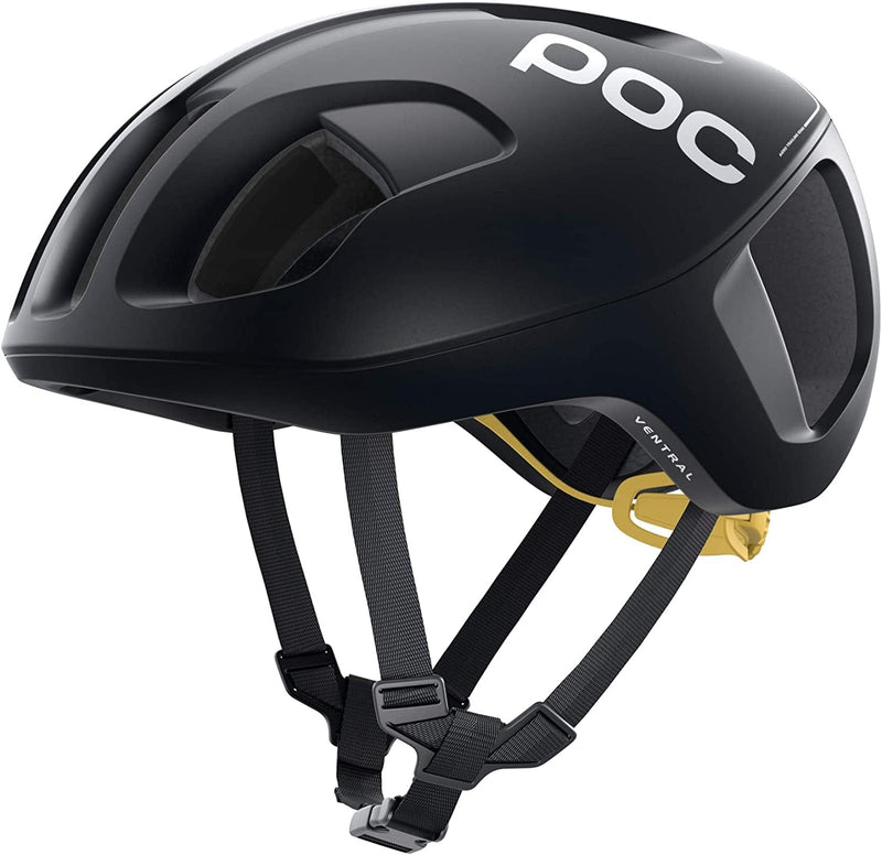 POC Bike-Helmets Ventral Spin Sporting Goods > Outdoor Recreation > Cycling > Cycling Apparel & Accessories > Bicycle Helmets POC Uranium Black/Sulfur Yellow Matte Large 