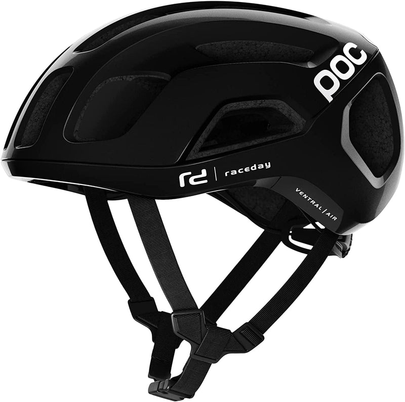 POC, Ventral Air Spin Bike Helmet for Road Cycling Sporting Goods > Outdoor Recreation > Cycling > Cycling Apparel & Accessories > Bicycle Helmets POC Uranium Black Raceday Large 
