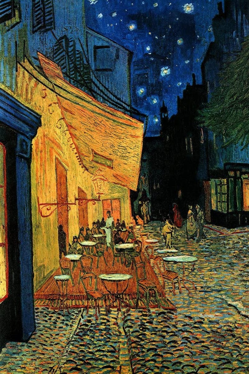 Poster Foundry Unframed - 24X36 Paper Cafe Terrace at Night Vincent Van Gogh Art Print Poster, (24X36) Unframed