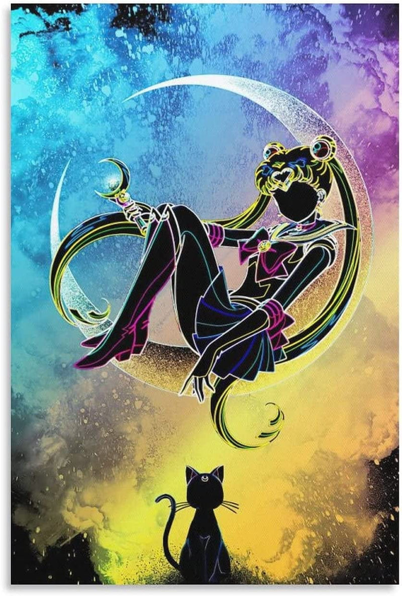 Poster Japanese Anime Posters Artworks Picture Print Poster Wall Art Painting Canvas Gift Decor Home Posters Decorative 12X18Inch(30X45Cm) Home & Garden > Decor > Artwork > Posters, Prints, & Visual Artwork HAFQRRYAH   