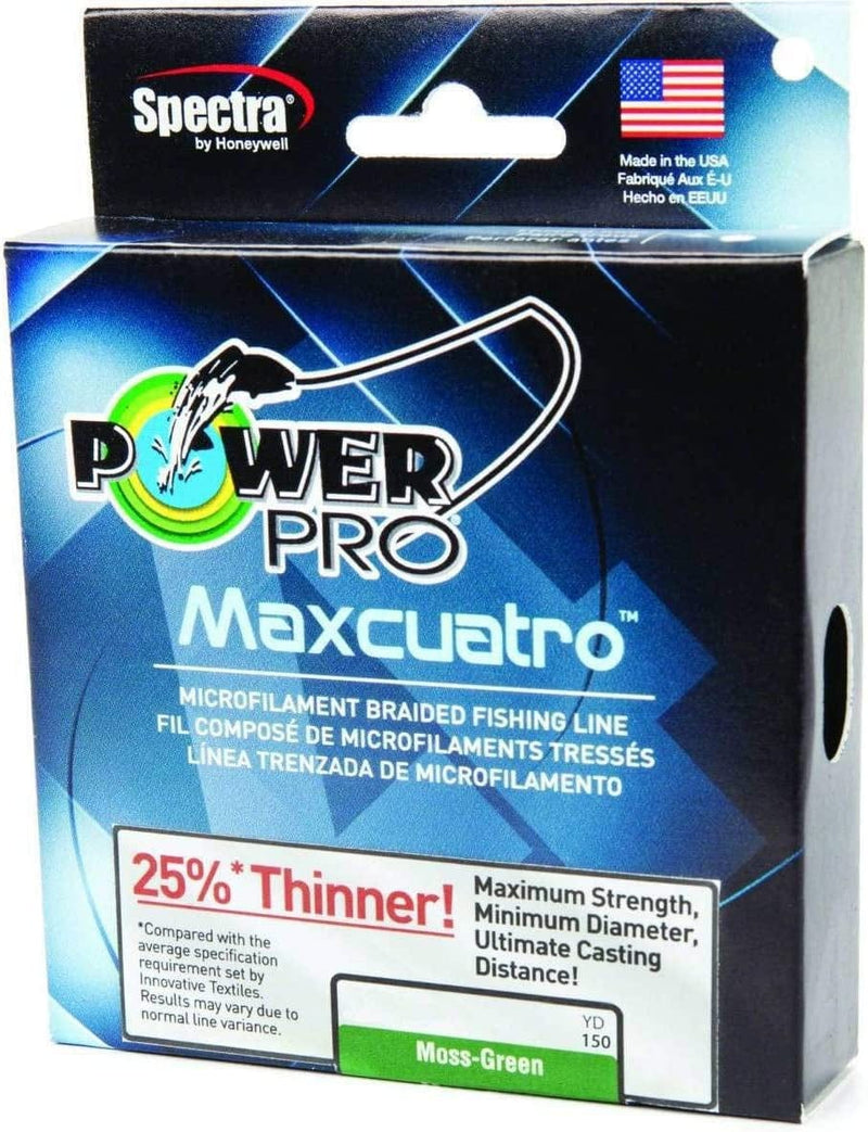Powerpro Maxcuatro Spectra Moss Green Braided Line Sporting Goods > Outdoor Recreation > Fishing > Fishing Lines & Leaders Hardy and Greys 100 Pound, 150 Yards  