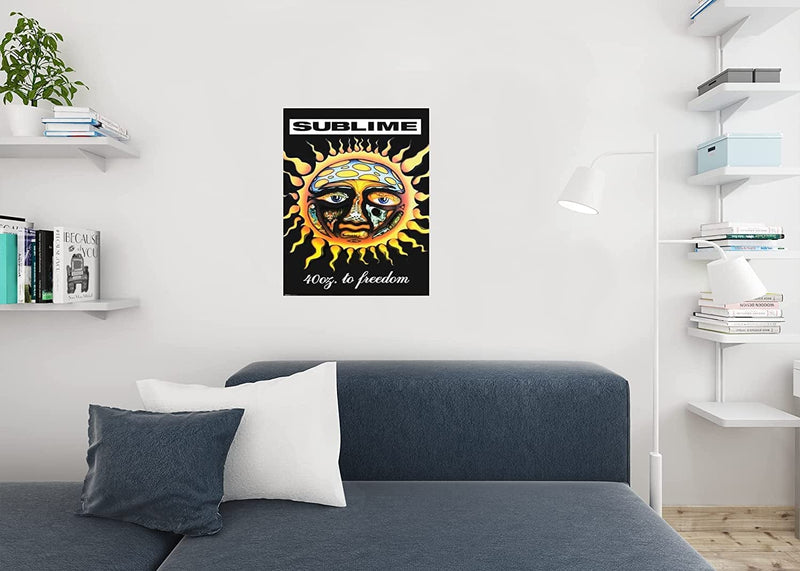Pyramid America Sublime 40 Oz to Freedom Music Band Poster Debut Album Sunny Mushroom Face Trippy Cool Wall Decor Art Print Poster 24X36 Home & Garden > Decor > Artwork > Posters, Prints, & Visual Artwork Pyramid America   