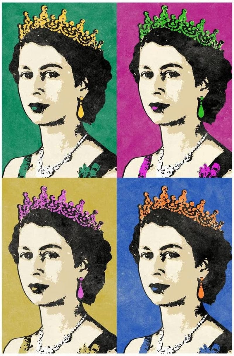 Queen Elizabeth II Multicolor Pop Cool Wall Decor Art Print Poster 24X36 Home & Garden > Decor > Artwork > Posters, Prints, & Visual Artwork Poster Foundry   