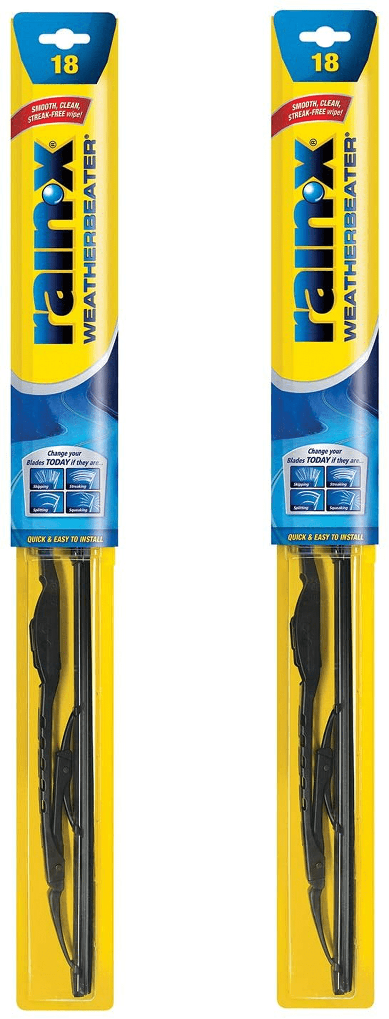 Rain-X RX30218 Weatherbeater Wiper Blade - 18-Inches - (Pack of 1) Vehicles & Parts > Vehicle Parts & Accessories > Motor Vehicle Parts Rain-X 2-pack 18 inches 