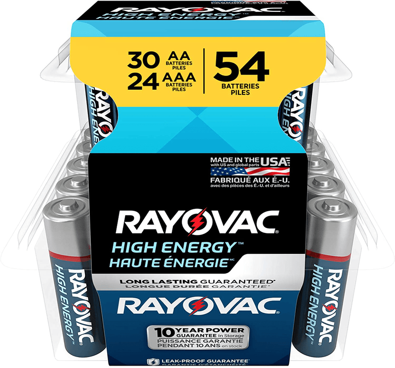 Rayovac AA Batteries & AAA Batteries Combo Pack, 30 AA and 24 AAA (54 Battery Count) Electronics > Electronics Accessories > Power > Batteries Rayovac   