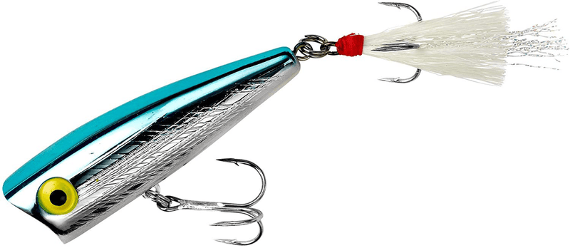 Rebel Lures Pop-R Topwater Popper Fishing Lure Sporting Goods > Outdoor Recreation > Fishing > Fishing Tackle > Fishing Baits & Lures Rebel Silver/Blue Pop-r (1/4 Oz) 