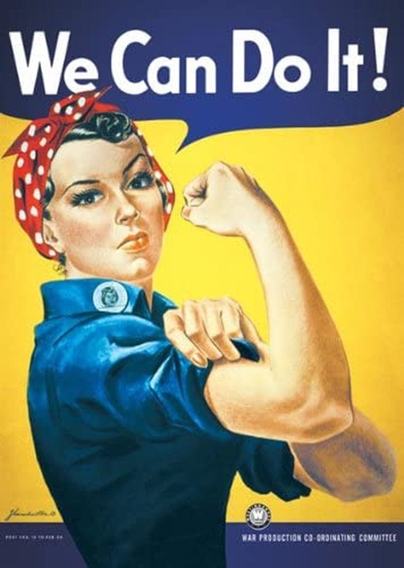 Rosie the Riveter We Can Do It Art Print Poster - 11X17 Fine Art Poster Print by J. Howard Miller, 11X17 Home & Garden > Decor > Artwork > Posters, Prints, & Visual Artwork Poster Discount   