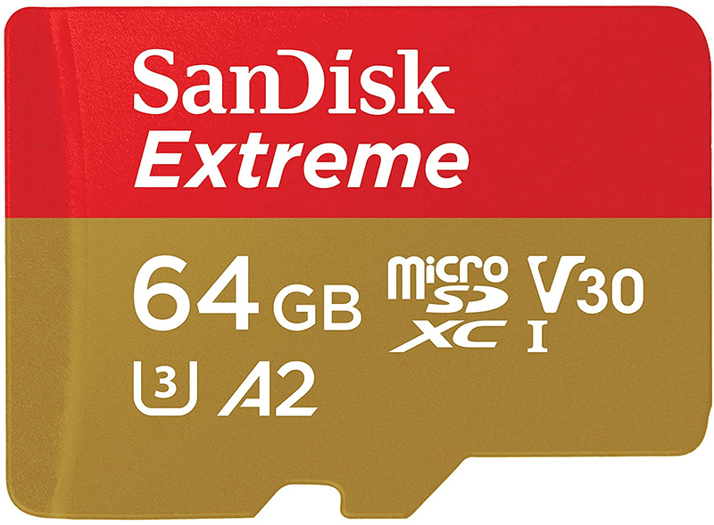 SanDisk 256GB Extreme MicroSDXC UHS-I Memory Card with Adapter - C10, U3, V30, 4K, A2, Micro SD - SDSQXA1-256G-GN6MA Electronics > Electronics Accessories > Memory > Flash Memory > Flash Memory Cards ‎Western Digital Technologies Inc. Card Only 64GB 