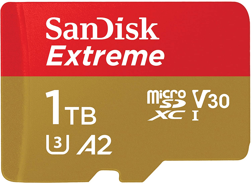 SanDisk 256GB Extreme MicroSDXC UHS-I Memory Card with Adapter - C10, U3, V30, 4K, A2, Micro SD - SDSQXA1-256G-GN6MA Electronics > Electronics Accessories > Memory > Flash Memory > Flash Memory Cards ‎Western Digital Technologies Inc. Card Only 1TB 