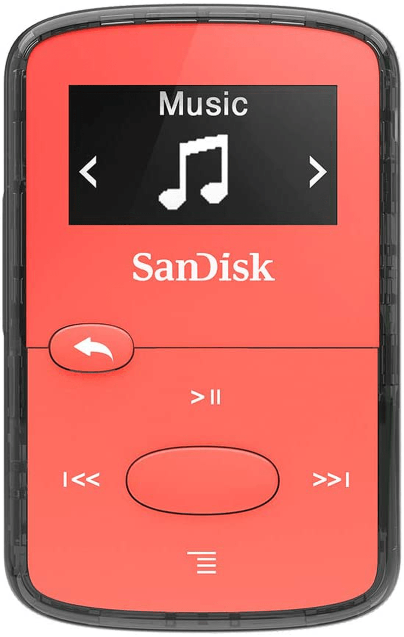 SanDisk 8GB Clip Jam MP3 Player, Black - microSD card slot and FM Radio - SDMX26-008G-G46K Electronics > Audio > Audio Players & Recorders > MP3 Players SanDisk Red 0.96” TFD-LCD 8GB