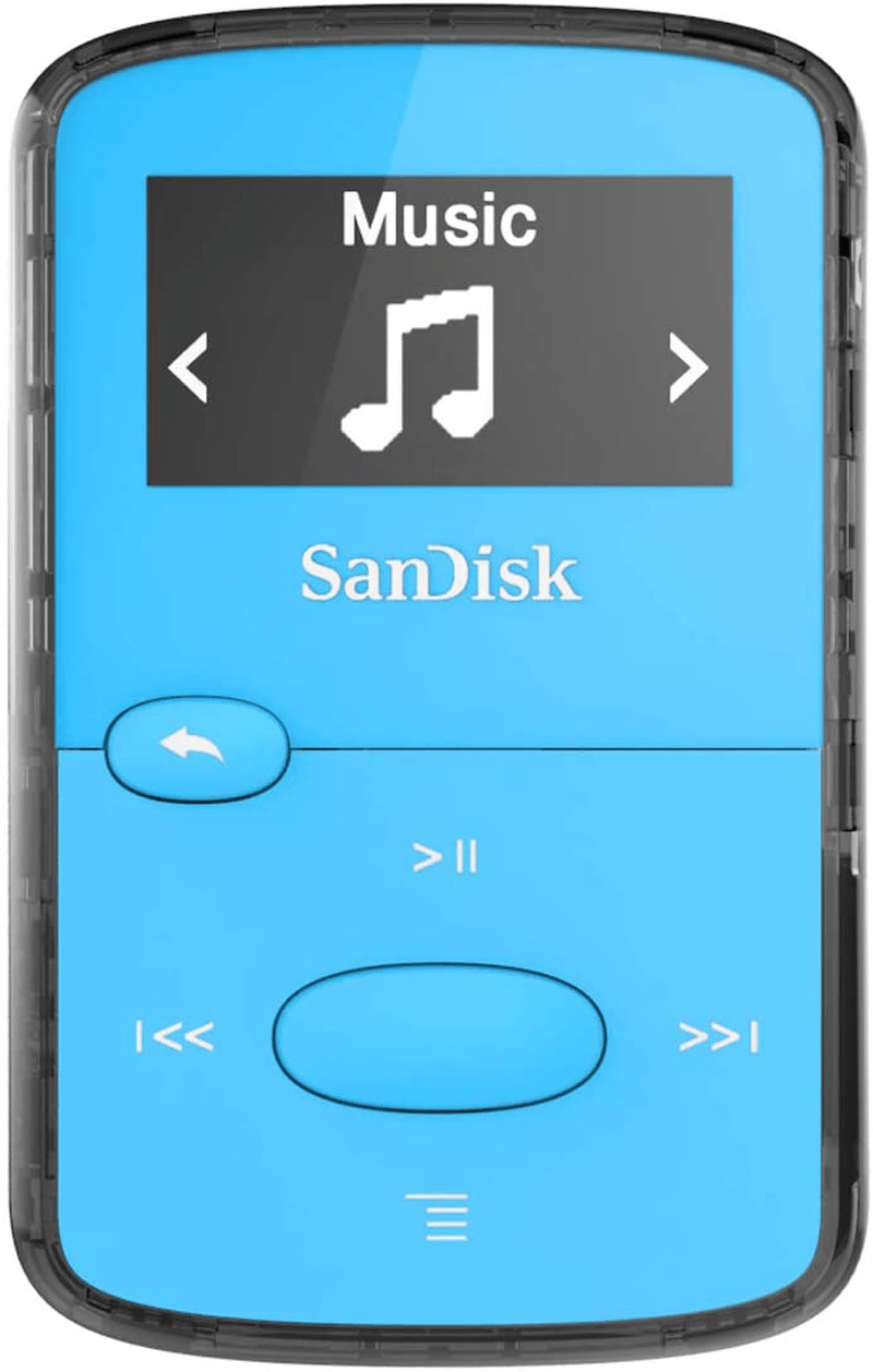 SanDisk 8GB Clip Jam MP3 Player, Black - microSD card slot and FM Radio - SDMX26-008G-G46K Electronics > Audio > Audio Players & Recorders > MP3 Players SanDisk Blue 0.96” TFD-LCD 8GB