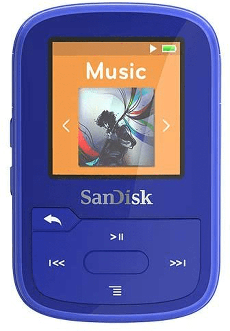 SanDisk 8GB Clip Jam MP3 Player, Black - microSD card slot and FM Radio - SDMX26-008G-G46K Electronics > Audio > Audio Players & Recorders > MP3 Players SanDisk Blue 1.44” TFT-LCD w/Bluetooth 16GB