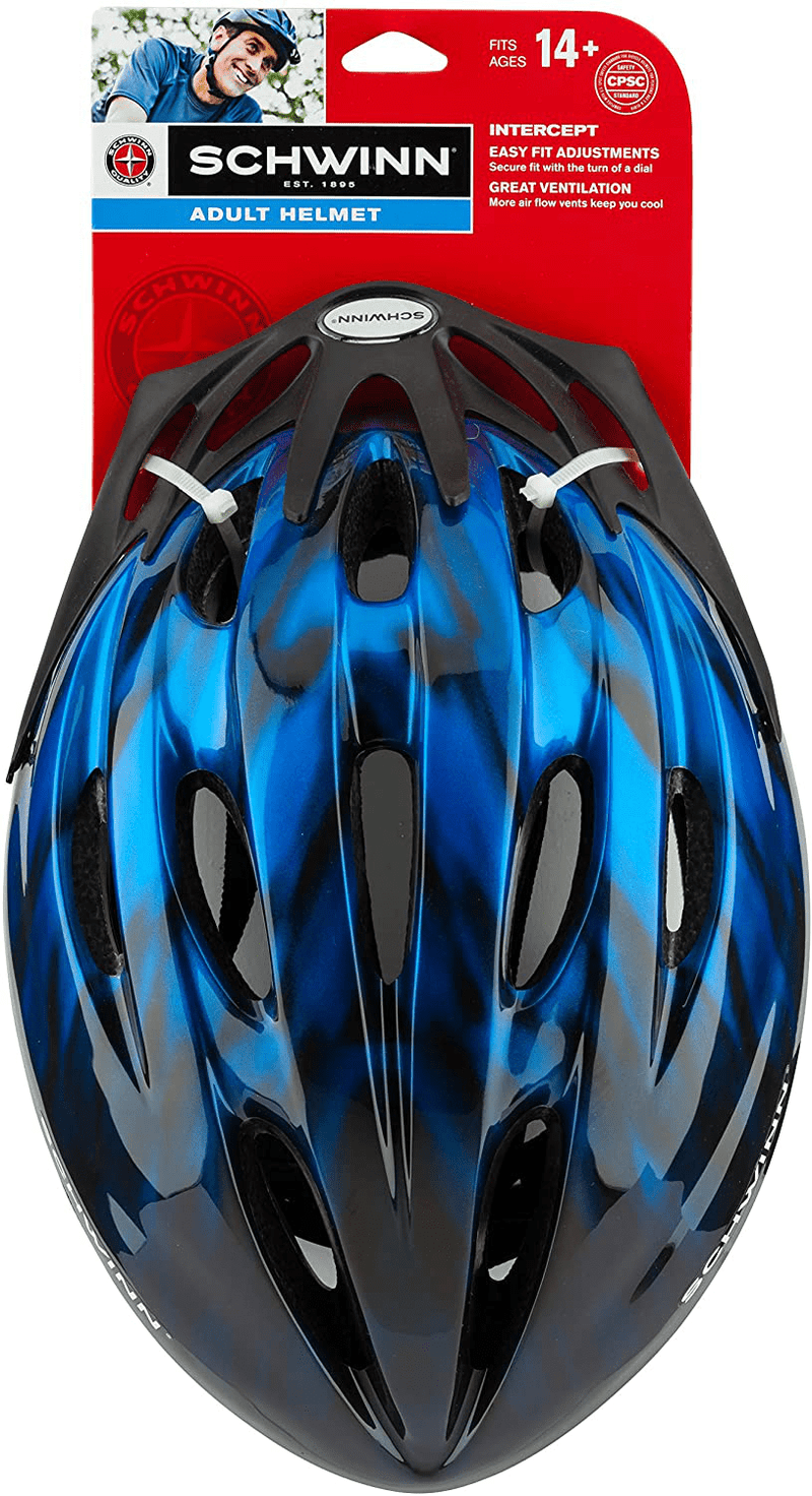 Schwinn Intercept Adult/Youth Bike Helmet, 10 Vents, Durable Micro Shell, Adjustable Dial Fit, Multiple Colors Sporting Goods > Outdoor Recreation > Cycling > Cycling Apparel & Accessories > Bicycle Helmets Schwinn   