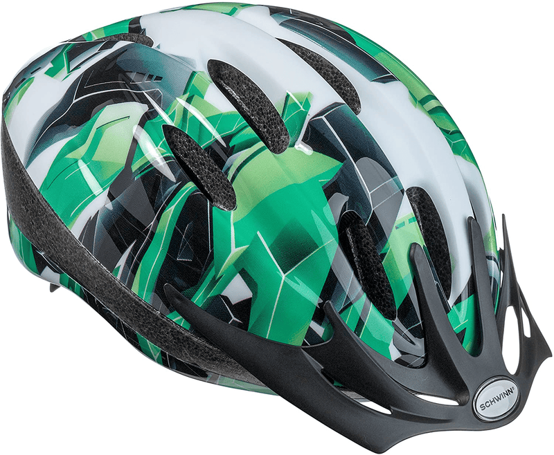 Schwinn Intercept Adult/Youth Bike Helmet, 10 Vents, Durable Micro Shell, Adjustable Dial Fit, Multiple Colors Sporting Goods > Outdoor Recreation > Cycling > Cycling Apparel & Accessories > Bicycle Helmets Schwinn Green Youth 