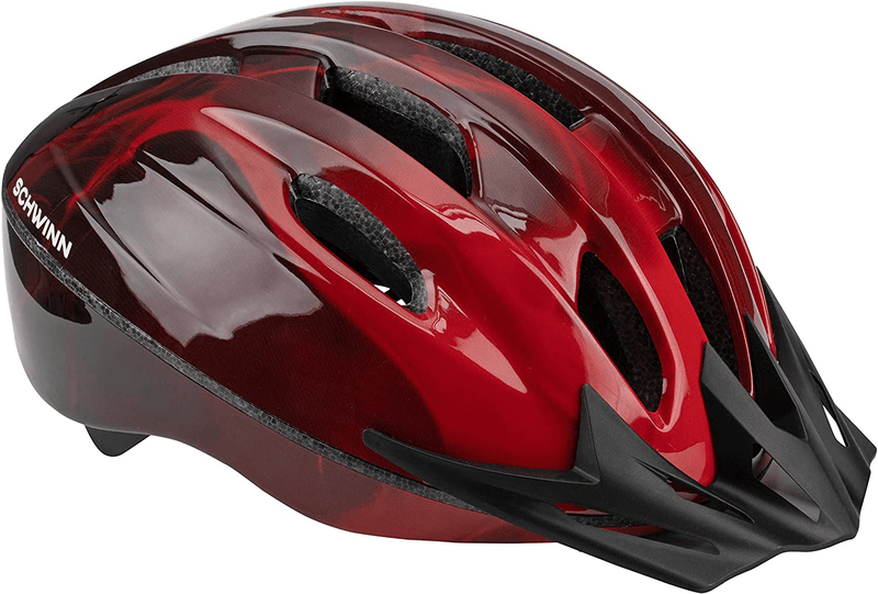 Schwinn Intercept Adult/Youth Bike Helmet, 10 Vents, Durable Micro Shell, Adjustable Dial Fit, Multiple Colors Sporting Goods > Outdoor Recreation > Cycling > Cycling Apparel & Accessories > Bicycle Helmets Schwinn Red Adult 