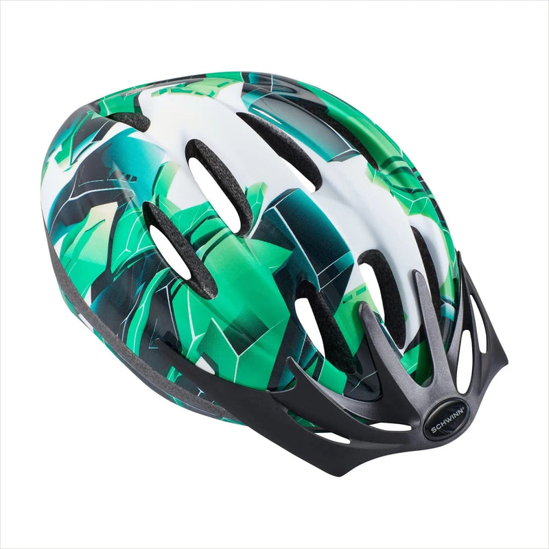 Schwinn Intercept Adult/Youth Bike Helmet, 10 Vents, Durable Micro Shell, Adjustable Dial Fit, Multiple Colors Sporting Goods > Outdoor Recreation > Cycling > Cycling Apparel & Accessories > Bicycle Helmets Pacific Cycle, inc. Green Youth 