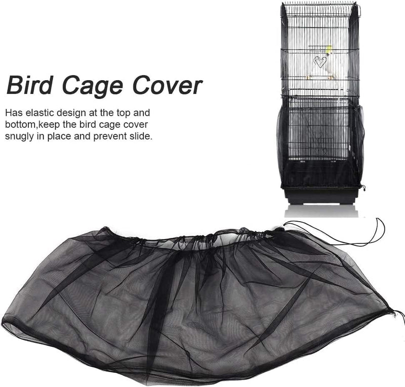 Seed Catcher Guard, Bird Cage Cover, Bird Cage Accessory Elastic Design for Cage Cover Measures Bird Breathable Material Large