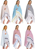 (Set of 6) 100% Turkish Cotton Bath Beach Hammam Peshtemal Towel Throw Fouta Blanket Set XL Prewashed (Multi3) Home & Garden > Linens & Bedding > Towels BOSPHORUS Multi2  