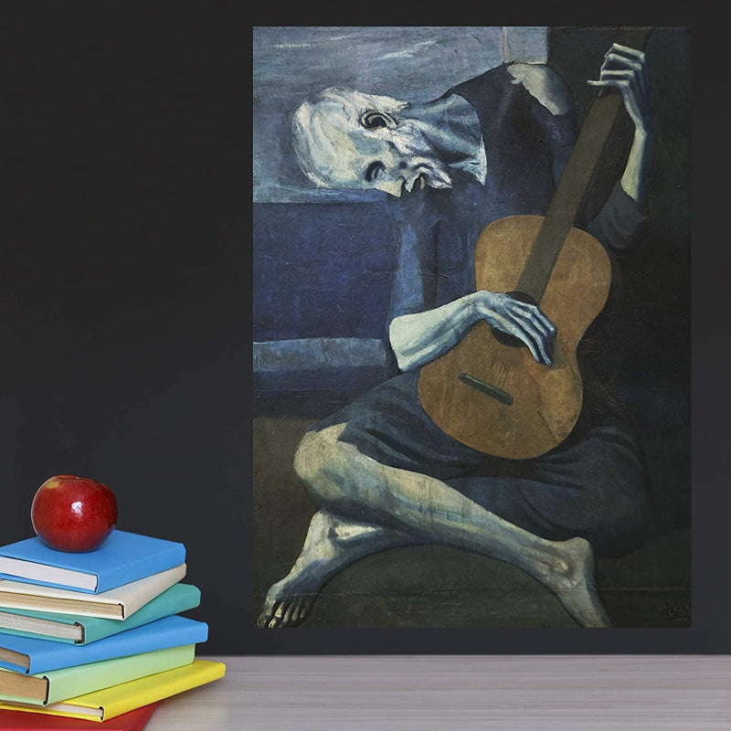 The Old Guitarist by Pablo Picasso Poster Print 1903 - Laminated - Old Man with Guitar Wall Art - 18" X 24" Home & Garden > Decor > Artwork > Posters, Prints, & Visual Artwork PalaceLearning   