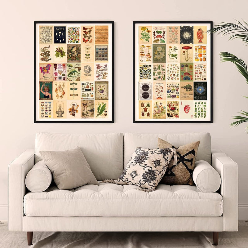 TRAMIN 100 PCS Vintage Posters for Room Aesthetic, Wall Collage Kit Aesthetic Pictures, Cottagecore Room Decor for Bedroom Aesthetic, Cute Dorm Photo Wall Decor for Teen Girls, Botanical Wall Art… Home & Garden > Decor > Artwork > Posters, Prints, & Visual Artwork TRAMIN   