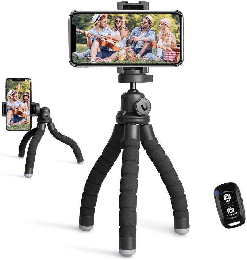 UBeesize Phone Tripod, Portable and Flexible Tripod with Wireless Remote and Universal Clip, Compatible with All Cell Phones/ Cameras, Cell Phone Tripod Stand for Video Recording(Pink) Cameras & Optics > Camera & Optic Accessories > Camera Parts & Accessories UBeesize Black  