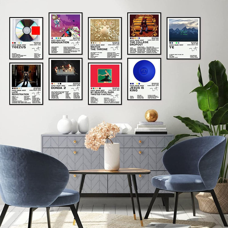 Viscous Kanye West Album Cover Signed Limited Poster Set 9 Pieces 8X10 Inch Frameless Canvas Printed Rapper Music Poster Wall Art Room Aesthetics Perfect for Teen & Girls Dorm Decor… Home & Garden > Decor > Artwork > Posters, Prints, & Visual Artwork Viscous   