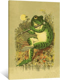 Walldeer Art Banjo Frog Poster Vintage Animal in the Moonlight Wall Art Canvas Painting Creativity Prints Picture for Living Room (Frog Playing Banjo,16X24Inch-Unframe) Home & Garden > Decor > Artwork > Posters, Prints, & Visual Artwork WallDeer Art Frog Playing Flute 16x24inch-Framed 