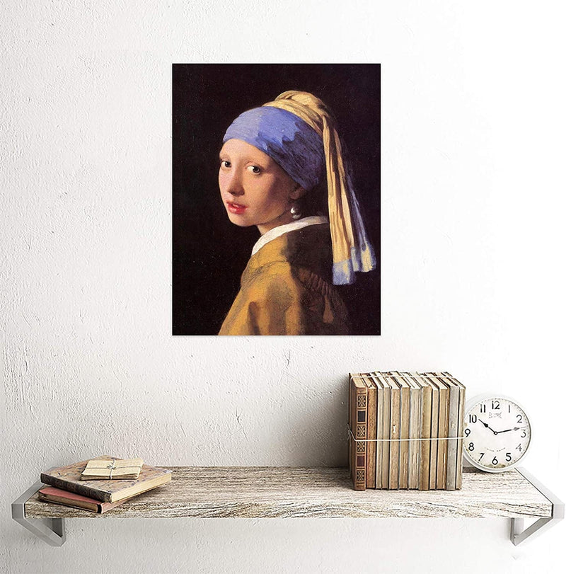 Wee Blue Coo Johannes Vermeer Girl with Pearl Earring Old Master Painting Art Print Poster Wall Decor 12X16 Inch Home & Garden > Decor > Artwork > Posters, Prints, & Visual Artwork Wee Blue Coo   