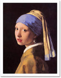 Wee Blue Coo Johannes Vermeer Girl with Pearl Earring Old Master Painting Art Print Poster Wall Decor 12X16 Inch Home & Garden > Decor > Artwork > Posters, Prints, & Visual Artwork Wee Blue Coo Framed White  