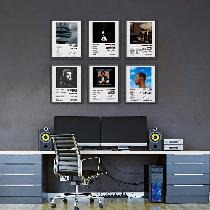 Withnotag Drake Signed Limited Posters Music Album Cover Posters Print Set of 6 Room Aesthetic Canvas Wall Art for Girl and Boy Teens Dorm Decor 8X10 Inch Unframed Home & Garden > Decor > Artwork > Posters, Prints, & Visual Artwork RRRStore   